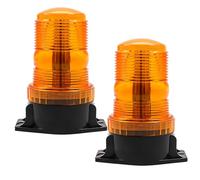 Biqing Luz de Baliza de Advertencia LED ámbar, LED Luces de Advertencia Estroboscópicas 12V 24V Luz Rotativa de Advertencia Estroboscopica para Autobús escolar Tractor Excavadoras Camión (Amarillo-2X)