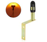 Biqiure 1 Soporte de Montaje Giratorio para Baliza Ámbar Intermitente, Base de Poste DIN Flexible para Luz de Advertencia Giratoria