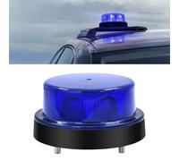 Biqiure - Faros LED (12 V, 24 V, 24 V, color azul, fuente redonda, estroboscópica, intermitente, 2 modos, para coche, camión, remolque, Van