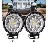 Biqiure Luces de trabajo LED redondas, 4.5 pulgadas, 99 W, luces LED todoterreno, luces antiniebla, luz de techo de conducción, haz combinado de inundación, 12 V, 24 V, UTV, carretilla elevadora