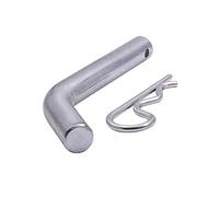 Biqiure Pasador de enganche doblado, pasador de enganche de remolque y clip para receptor de enganche de remolque, componentes de remolque, 5/8 pulgadas de diámetro, se adapta a receptores de 2 o
