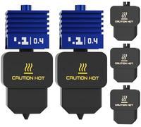 BIQU 2 PCS Panda Juicer SFC H2D Hotend Print Head 0,4 mm Kit, para Bambu-Lab H2S/H2D/H2C/A1/A1 Mini, Upgrade VantaC Non-Stick Coating Nozzle Integrated Hardened Steel Hotend (3 calcetines silicona）