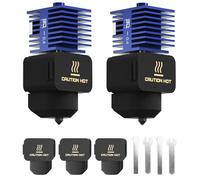 BIQU 2 piezas Panda Juicer 0,4 mm estándar Flow Hardened Steel Hotend Kit, solo compatible con impresoras 3D de Bambu-Lab A1/A1, cabezal de impresión rápido (3 calcetines de silicona)