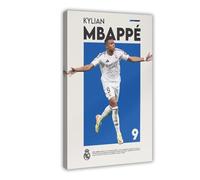 BIRART Póster de Kylian Mbappe, póster del Real Madrid, lienzo decorativo para pared, 30 x 45 cm