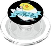 Birb Scritch a su Propio Riesgo Funny Lutino Cockatiel PopSockets PopGrip para MagSafe