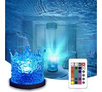 BIRBANN Lampara Proyector Aurora Boreal,16 Colores Gradiente RGB Control Remoto Giratorio Ondulación Del Agua Luz De La Noche Para El Dormitorio,habitación Los Niños,fiesta,bar,sala Juegos