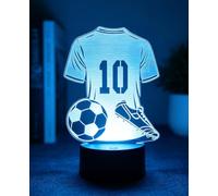 BIRBANN Luz nocturna LED para camiseta de fútbol con ilusión 3D, 7 colores, lámpara de noche para niños, idea de regalo para niños de 6 a 12 años, decoración de dormitorio infantil