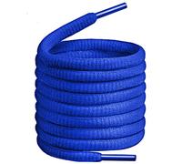 BIRCH's Oval Shoelaces 27 Colors Half Round 1/4" Shoe Laces 4 Different Lengths, azul, 56"(142cm) XL