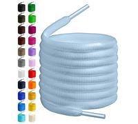BIRCH's Oval Shoelaces 27 Colors Half Round 1/4" Shoe Laces 4 Different Lengths, Cove Blue, 37"(94cm) M