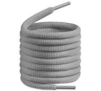 BIRCH's Oval Shoelaces 27 Colors Half Round 1/4" Shoe Laces 4 Different Lengths, gris, 37"(94cm) M