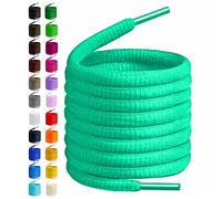 BIRCH's Oval Shoelaces 27 Colors Half Round 1/4" Shoe Laces 4 Different Lengths, Magic Mint, 37"(94cm) M
