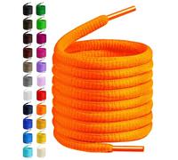 BIRCH's Oval Shoelaces 27 Colors Half Round 1/4" Shoe Laces 4 Different Lengths, naranja neón, 37"(94cm) M