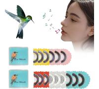 Bird Attracting Chirping Toy, 5PCS Colors Bird Whistle, 5PCS Colors Warbling Birds Call Whistle, Birds Whistles, Fun for Party, Fun Swiss Warbler Whistles for Tongue Oral Stunts Tricks Gag(3Set)