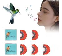 Bird Attracting Chirping Toy, 5PCS Colors Bird Whistle, 5PCS Colors Warbling Birds Call Whistle, Birds Whistles, Fun for Party, Fun Swiss Warbler Whistles for Tongue Oral Stunts Tricks Gag(Red#5PCS)