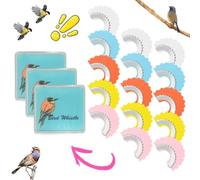 Bird Attracting Chirping Toy, Magic Palm Bird Call Wacky Whistle, 5 Colors Warbling, Oral Stunts Tricks Gag Tweeting Noisemaker Toys, Warbling Birds Calls Whistle, Birds Caller Tongue(15PCS)