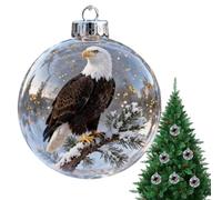 Bird Ball Christmas Ornaments, 3D Holiday Charm Decor, Hummingbird Eagle Pendant, Festive Christmas Tree Hanging Decorations for Indoor Home Living Room Family Window Wall Celebration