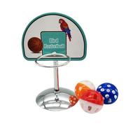 Bird Basketball Toy, Interactive Play Training Toy Conures, 3 Balls Included, Mental Estimulation and Ejercise, Fun Cage Stand for Cockatiels, Parakeets, Small Birds