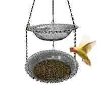 Bird Bath, Bird Feeder Bowl, 9.25x9.25x2.17 Inches Size Abs Material Outdoor Water Dish, Pet Feeding Basin for Garden Yard Patio Cage, Nature Lovers, Indoors, Deck