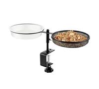 Bird Bath Bowl, Garden Feeder Water Basin, Detachable Easy Clean Design, Clamp On Mount Tray for Parakeets Parrots Hummingbirds and Outdoor Animals, 16.54x10.63x7.09 pulgadas