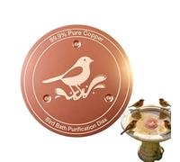 Bird Bath Copper Disk - 3.9inch Hummingbird Bath Purification Accessory, Copper Birdbath Insert with Water Clarifying Design, Bird Baths Cleaner Disc, Garden Birds Care Accessory for Backyard