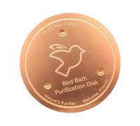 Bird Bath Copper Disk - Copper 10x10cm | Bath Disk Ornament, Triple Point Support Purifier Plate | For Patio Fountain Garden Bowl Lawn All Season Outdoor Bird Baths Use