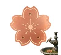 Bird Bath Copper Disk, Copper Purification Cleaner Plate with Triple-Point Support, All-Season Birdbath Bowl Cleaning Accessory for Outdoor Patio, Garden, Yard, Landscaping, Park