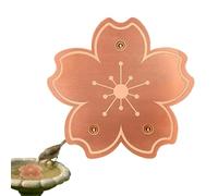 Bird Bath Copper Disk, Triple-Point Support Purification Plate, Natural Cleaner, All-Season Birdbath Accessory for Patio, Garden, or Park Landscaping, 3.94x3.94 Inches