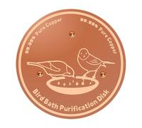 Bird Bath Copper Disk - Triple Point Support Universal Fit Purification Disk, 3,94 x 3,54 pulgadas Safe Bird Bath Cleaner for Park Patio Courtyard Terrace Lawn Standard Birdbath Bowls Fountains