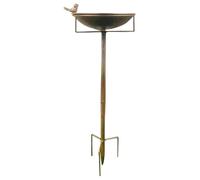 Bird Bath for Outdoors - Vintage Water Drinking Iron Art | Metal Bird Bath for Outside for Hummingbird Sparrow Bee Butterfly Yard Balcony Courtyard Patio