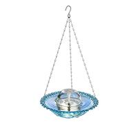 Bird Bath Fountain, Electric Water Pump Feature, Clear Decorative Basin, Rustproof Garden Accent Piece, for Yard Pathway Driveway Patio Balcony Lawn Outdoor Wildlife Relaxation Use Kit Display