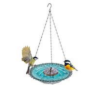 Bird Bath Fountain - Hangable Hummingbird Water Bowl with Solar Fountain | Outdoor Bird Bath for Robins, Sparrows, Backyard, Garden, Yard, Balcony, and Courtyard Decor