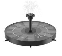 Bird Bath Fountain - Hummingbird Water Bowl | Solar Water Fountain | 7 Inch Solar Powered Waters Pump For Lawn Garden Pool Deck Patio Backyard Yard Outside Decor