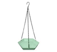 Bird Bath Outside, Polygonal Hanging Feeder, 8.66x8.66x1.57in, Decorative Water Bowl, Garden Ornament, Easy-to-Install Design, Ideal for Patio, Balcony, Window, Park, Birdwatching