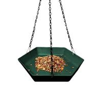Bird Bath, Polygonal Feeder Bowl, 8.66x8.66x1.57 Inches Lightweight PP Hanging Dish, Outdoor Water Feeder for Balcony, Garden, Porch, Window Terrace Backyard Use