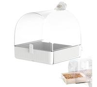 Bird Bath - Space-Saving Pet Feeding Bowl Multifunction Parrot Feeder, Outdoor Water Dish, Durable Bird House Accessory | Birds Bath For Lovebirds Macaws Parrot Sparrow Parakeet