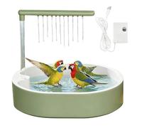 Bird Bath - USB Powered Quiet Parrot Shower, Anti-Splash Automatic Circulating Bird Bath Tub for Parrots Cockatiels Conures and Small Birds | Indoor Cage Shower for Finch Lovebird Canary Parakeet