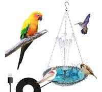 Bird Bath, Waterproof Hangable Hummingbird Feeder, Bird Feeder with Fountain Pump, Ideal For Garden Patio Decoration, Outdoor and Feeding Station, Birds, Stylish Ornament Usage