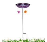 Bird Baths for Outdoors - Metal Wild Birds Feeder Standing Birdbath | Garden Wild Birds Metal Feeder Bath Bowl for Garden Porch Yard Lawn Birdwatchers Nature Lovers
