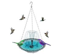 Bird Baths for Outdoors, Solar Bird Fountain, Hangable Drinking Feeder, Decorative Bath for Garden, Patio, Balcony, Perfect for Hummingbirds and Outdoor Wildlife