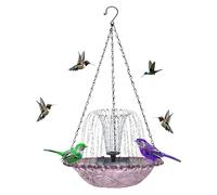 Bird Baths for Outdoors, Solar Bird Fountain, Hangable Drinking Feeder, Decorative Bath for Garden, Patio, Balcony, Perfect for Hummingbirds and Outdoor Wildlife