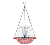 Bird Baths for Outdoors, Solar Bird Fountain, Hangable Drinking Feeder, Decorative Bath for Garden, Patio, Balcony, Perfect for Hummingbirds and Outdoor Wildlife