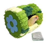 Bird Bed For Cage - 18x15.5x15.5cm Warm Plush Breeding House | Winter Parakeet Bed | For Sleeping Parrot Hamster Squirrel Macaw Cockatiel Hummingbird Conure