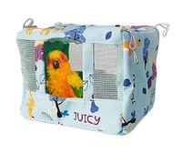Bird Bed for Cage, Breathable Snuggle Hut with Cool Mat, Waterproof Cloth Pet Tent, Cozy Nest for Cockatiel, Conure, Lovebird, Comfortable Bird Habitat, 7.87x6.3x5.91 Inches
