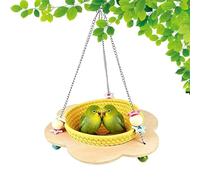 Bird Bed for Cage,Cotton Rope Breeding Hammock - Handmade Cotton Rope Bird House - for Livin g Room Home Indoor Outdoor Aviary Garden Pet