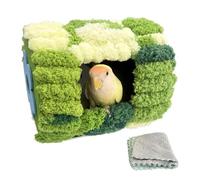Bird Bed For Cage - Warm Plush Bird House Breeding Nest | Winter Parakeet Sleeping Cave Hammock | Roosting Bed For Parrot Macaw Cockatiel Conure Hummingbird Hamster Squirrel Small Animal Cage