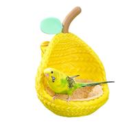 Bird Bed, Pear Shape Cockatiel House with Cotton Pad Finch Nest, Indoor Habitat for Cage Lovebird Canary Parrot Conure Cockatiel, Soft Resting Space for Winter Summer, Comfortable Nesting Corner
