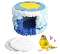Bird Bed,Warm Cute House with Pads - Parakeet Bed Bird Cage Accessories | for Parrot Cockatiel Conure Lovebird Finch Squirrel Chinchilla Small Pet Supplies