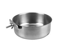Bird Bowl Parrot Feeder - Stainless Steel Food Container with Gripper | Pet Cage Cups Holder For Bird Parrot Cockatiel Conure Budgies Parakeet Small Animal