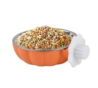 Bird Bowls Cage, Parrot Food Water Dish, 5.12x4.33in Spill Proof Suspended Alimentador, Stainless Steel Feeding Container, Drinking Bath Bowl for Lovebirds, Cockatiels, Parakeets