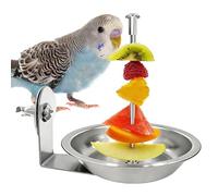 Bird Bowls For Cage - Bird Cage Feeder | Stainless Steel Fruit Skewer | Cockatiel Feeders | Stainless Steel Fruit Holder | Parakeet Feeder, for Pet Cockatiel Conure Home Cages Indoor Outdoor